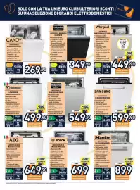 Volantino Unieuro Pagina 10: Lavastoviglie da incasso Hotpoint Ariston €349,90, Samsung lavastoviglie da incasso €599,90