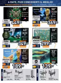 Volantino Unieuro Pagina 23: Supporto per soundbar da TV €29,99, Supporto da muro doppio braccio €99,99