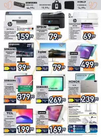 Volantino Unieuro Pagina 29: Lenovo TAB 10.1 €169,99, HP Stampante Multifunzione ENVY 6520E €69,99