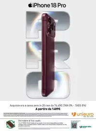 Volantino Unieuro Pagina 33: IPhone 18 Pro €1.489,00
