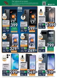 Volantino Unieuro Pagina 34: Redmi Note 17 5G €329,90, Samsung Galaxy S26 Ultra €1.399,00