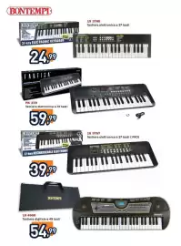 Volantino Unieuro Pagina 43: Tastiera digitale BonTempo a 49 tasti €54,99, Bontempi tastiera elettronica a 37 tasti €24,99