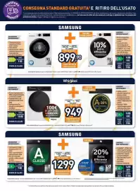 Volantino Unieuro Pagina 5: STANDARD GRATUITA • ASCIUGATRICE DV90DG52A0AEET Programma Igienizzante: rimuove fino al 99,9% di