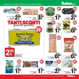 Volantino Supermercati Gulliver Pagina 32: Brioche Burger Roberto €1,39, Antipasto verdure e tonno Galfrè €1,69