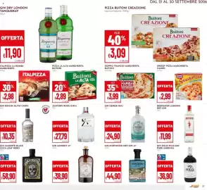 Volantino Pan Pagina 17: Doppio trancio margherita Buitoni €3,99, Gin Boigin Silvio Carta €10,35