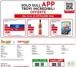 Volantino Pan Pagina 28: Detersivo lavatrice General Universale 5in1 Active €7,98, Aperol €7,50