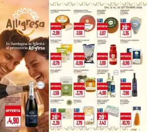 Volantino Pan Pagina 7: Vino Nuragus Cagliari DOC Alligresa €4,90, Miele di Sardegna Alligresa €3,79
