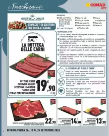 Volantino Conad City settimana 38 Pagina 6: Fettine scelte di bovino adulto scottone limousine €19,90