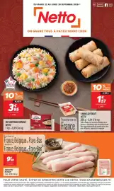 Catalogue Netto semaine 39 page 1: Aiguillettes de poulet €9,58, Netto Riz cantonais €3,95