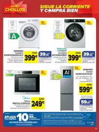 Folleto Carrefour Página 13: Samsung lavadora ww90dg6u85hhu3 €399,00, Hisense lavadora-secadora wd3s8043bw1 €399,00