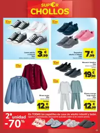 Folleto Carrefour Página 23: Pijama manga larga mujer TEX €12,99, Blusa mujer TEX €12,99