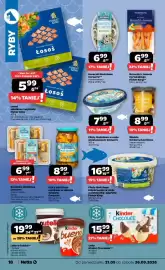 Netto gazetka tydzień 39 Strona 18: Filety śledziowe w sosie śmietanowym Corsarro €7,99, Lody Kinder Chocolate €15,99