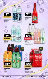 Netto gazetka tydzień 39 Strona 32: Woda mineralna Cisowianka €2,09, Napój gazowany Kinley €6,99