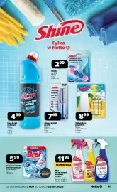 Netto gazetka tydzień 39 Strona 41: Płyn do sprzątania Meglio €11,99, Kostka do WC Shine €2,99
