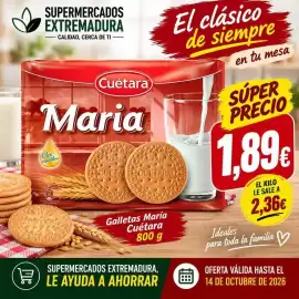 Folleto Supermercados Extremadura Página 3: Cuétara - galletas maría €1,89