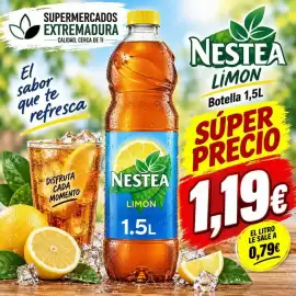 Folleto Supermercados Extremadura Página 5: Nestea - limon botella €1,19