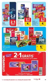 Carrefour Market folder week 39 Pagina 17: Koekjes Biscoff, Lotus, Nakd, TREK en Kiddylicious €1,79