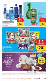 Carrefour Market folder week 39 Pagina 23: Vaatwastabletten Miracle Platinum en Platinum Plus Dreft €20,59