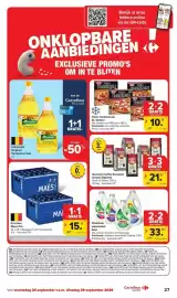 Carrefour Market folder week 39 Pagina 27: Krat bier Maes Pils €15,19, Vloeibaar wasmiddel Ariel €33,98