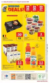 Carrefour Market folder week 39 Pagina 28: Groentesnack Carrefour €5,00, Fruitsap Tropicana €4,09