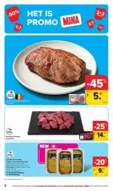 Carrefour Market folder week 39 Pagina 6: Heel varkensspieringgebraad €5,95, Runderstooifvlees €14,99