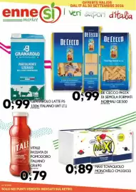 Volantino Enne Market Pagina 1: Maxi tovagliolo monovelo €0,89, Vitale passata di pomodoro €0,79