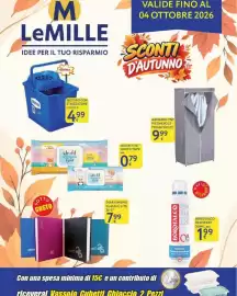 Volantino Le Mille Pagina 1: Armadio TNT pieghevole €9,99, Diari Smemo Classic/Lite €7,99