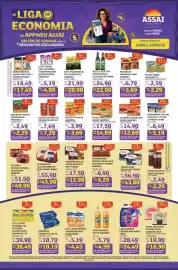 Encarte Assaí Atacadista Página 1: Salsaretti - milho-verde €2,59, Neve - papel higiênico compacto ou supreme €19,90