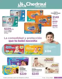 Folleto Chedraui Página 3: Huggies Supreme €249,00, KleenBebé Suavelastic €229,00