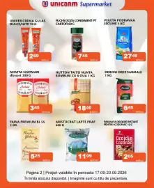 Catalog Unicarm Pagină 2: Deroni orez sarmale €6,45, Fuchs condiment pt cartofi prăjiți €7,45