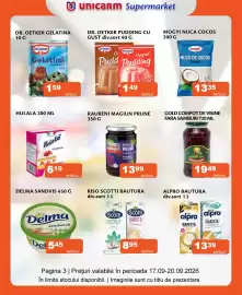 Catalog Unicarm Pagină 3: Dr.Oetker Pudding cu gust div.sort €1,49, Gold compot de visine fara samburi €19,49