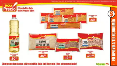 Folleto La Comer Página 17: Ke Precio Frijol Pinto €29,60, Ke Precio arroz super extra €16,90