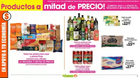 Folleto La Comer Página 2: Bueno arroz super extra grueso €27,90, Gran cosecha frijol pinto €33,50