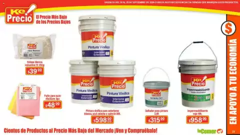 Folleto La Comer Página 21: Keprecio Sellador 5x1 €315,00, Kc Precio Paño Automotriz €48,00