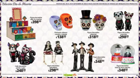 Folleto La Comer Página 26: Figura decorativa músicos €348,00, Figura decorativa esqueletos €298,00