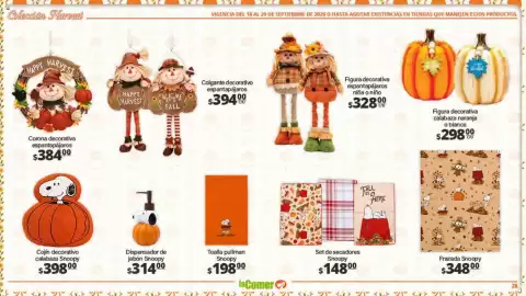 Folleto La Comer Página 28: Snoopy Set de secadores €148,00, Frazada Snoopy €348,00