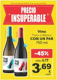 Folleto Masymas Página 1: Blanco - vino tinto o €3,69