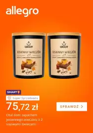 Allegro gazetka tydzień 38 Strona 4: Świeca sojowa Jesienny Wieczór Lucsoy 2-pak €75,72
