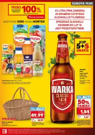 Kaufland gazetka Strona 3: Kosz na grzyby wiklinowy ze składanymi uchwytami 40x32x15 cm €49,99, Piwo Warka Classic 5,2% €1,84