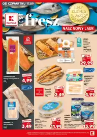 Kaufland gazetka Strona 14: Pstrąg skandynawski filet Connoisseur €4,99, Łosoś norweski ze skórą porcjowany Mowi €29,99