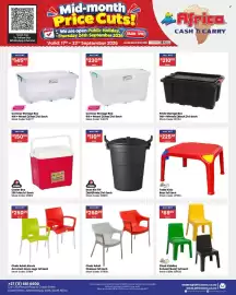 Africa Cash and Carry catalogue week 38 Page 58: Contour Storage Box 80l + Wheel [Clear] €230,00, Chair Adult Chelsea €260,00