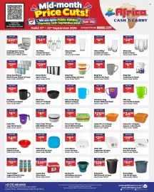 Africa Cash and Carry catalogue week 38 Page 59: Glass 3pc Bloom/Mist/Ocean €21,99, Form Cont T/Tone €8,99