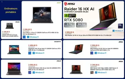 Canada Computers flyer Page 3: Msi raider 16 hx ai €3.999,00