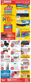 The Brick flyer week 38 Page 1: Libra Dining Table €399,95, 81" Finesse Sofa €799,95
