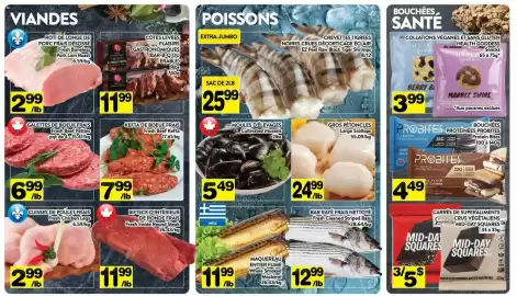 Supermarché PA flyer week 39 Page 4: Health goddess snacks €3,99, Fresh Beef Kefta €7,99