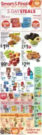 Smart & Final weekly ad Page 1: Small Hass Avocados €1,00, First Street assorted pork loin chops €2,99