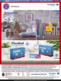 Catálogo Drogarias Carrefour semana 38 Página 10: Fixodent - fixon €37,90, Bepantol - 1 unid. pague €18,90