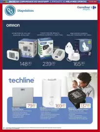 Catálogo Drogarias Carrefour semana 38 Página 9: Techline - balanca digital €79,90, Omron - monitor de braço €239,90