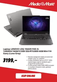 Media Markt gazetka tydzień 38 Strona 4: Laptop LENOVO LOQ 15IAX9 FHD €3.199,00