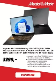 Media Markt gazetka tydzień 38 Strona 6: Laptop ASUS TUF Gaming F16 €3.299,00